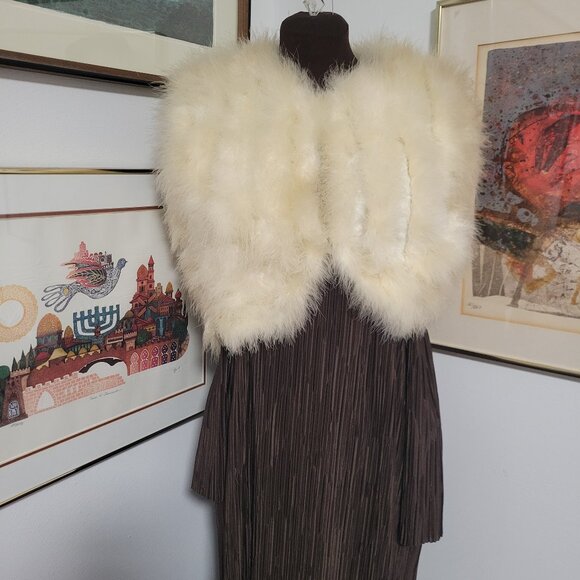 Vintage feather Shrug or Top - Picture 1 of 4